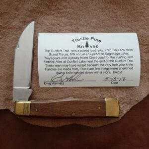 Trestle Pine Gunflint Old Growth Oak V knives for sale