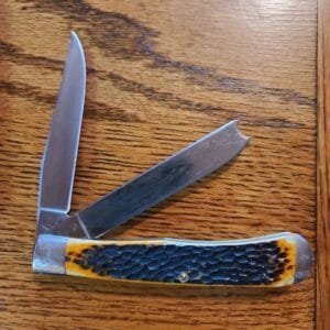 Queen City #19 EO Brown Jigged Bone 2014 knives for sale