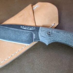 Bradford Gardian 3, 3D Black Micarta ,M390, Sabre Grind, Nimbus Finish knives for sale
