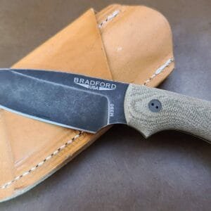 Bradford Gardian 3, 3D OD Green Micarta ,M390, Sabre Grind, Nimbus Finish knives for sale