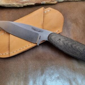 Bradford Gardian 3.5, Black Micarta ,M390, Sabre Grind, Stonewash Finish knives for sale