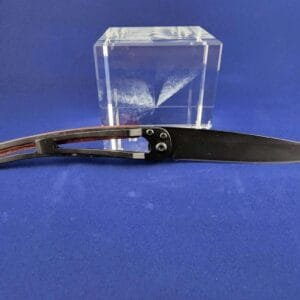 Deejo Tatoo: Earth black titanium coated blade with wilderness tattoo and Coralwood handles knives for sale