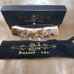 Piranha Bodyguard "Camo" Plain S30V Tactical Black Blade knives for sale