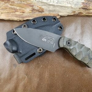 White River Knife & Tool GTI 3 Black and Olive Drab Linen Ionbond knives for sale