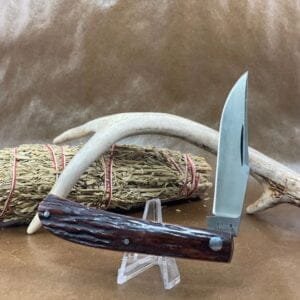 J.H. Loyd St. Louis#52100 Trapper in Stag USED knives for sale