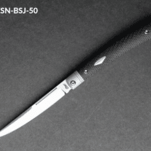 Esnyx Barracuda Slip Joint with M390 Hand Rubbed Satin Finish Blade Handle: Bead Blast Titanium Liners with Integral Bolsters, Black G10 Textured Handle with Satin Diamond Inlay knives for sale