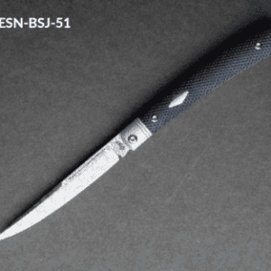 Esnyx Barracuda Slip Joint with Damasteel Etched Finish Blade Handle: Bead Blast Titanium Liners with Integral Bolsters, Black G10 Textured Handle with Satin Diamond Inlay knives for sale