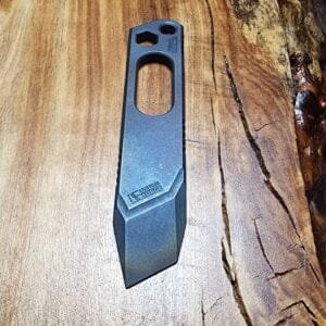 Titanium Mini Pry Bar with Beautiful Heat Treat Patina knives for sale