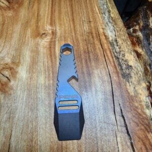 Titanium Mini Pry Bar with Beautiful Heat Treat Patina knives for sale