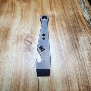 Titanium Mini Pry Bar with Beautiful Heat Treat Patina knives for sale