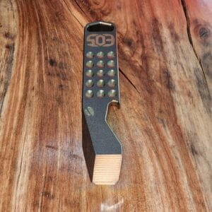 Titanium Mini Pry Bar with Beautiful Heat Treat Patina knives for sale