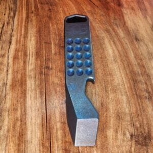 Titanium Mini Pry Bar with Beautiful Heat Treat Patina knives for sale