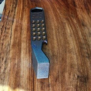 Titanium Mini Pry Bar with Beautiful Heat Treat Patina knives for sale