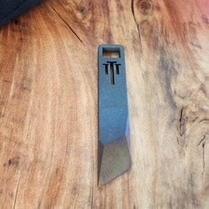 Titanium Mini Pry Bar with Beautiful Heat Treat Patina knives for sale