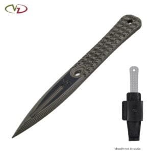 VZ Grips Executive Gen 2 G-10 Dagger Dirty Olive with Leather Sheath