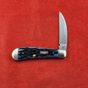 Case XX Red Orange Maple Burl Wood Smooth Half Whittler 7208 in Damascus