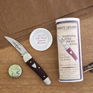 Great Eastern Cutlery #190120 Red Coral Canvas Micarta