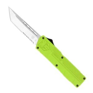 CobraTec Knives Lightweight Zombie Green OTF Serrated Tanto