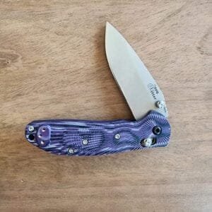 HOGUE DOUG RITTER MINI RSK MK1-G2 2.9” DROP POINT TUMBLED G-MASCUS PURPLE G10 knives for sale