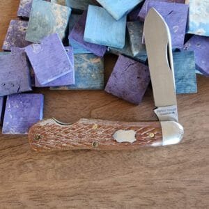 Great Eastern Cutlery #562123 EO Jigged Natural Linen Micarta