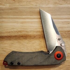 Kizer Critical Mini V3508C1 154CM and Green Micarta By Matthew Christiansan knives for sale
