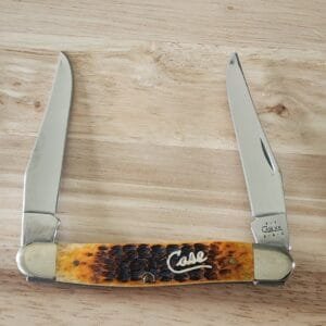 Case USA SS 2002 Case Jigged Bone Silver Script Muskrat knives for sale