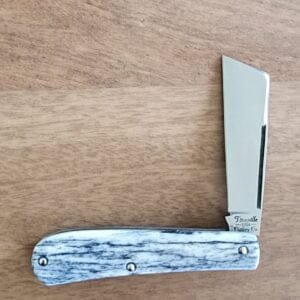 Titusville TSA Exclusive Lone Wolf Giraffe Bone Big Easy Cotton Sampler Shadow Pattern 1095 Carbon W/ Long Pull 1 of 6 knives for sale