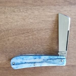 Titusville TSA Exclusive Olympic Blue Giraffe Bone Big Easy Cotton Sampler Shadow Pattern 1095 Carbon W/ Long Pull 1 of 6 knives for sale