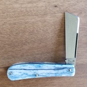 Titusville TSA Exclusive Olympic Blue Giraffe Bone Big Easy Cotton Sampler Shadow Pattern 1095 Carbon W/ Long Pull 1 of 6 knives for sale