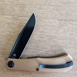Daedalus Knife Co. "Lab" in Bronze Aluminum and 154 CM Blackwash knives for sale