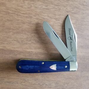 Great Eastern Cutlery #391224 Blue Linen Micarta