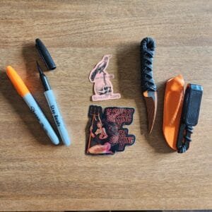 Revenant Corps Starter Set of 3, New for 2024, Two G10 Awls and one Great Tailed Grackle with Sheath. Box openers/multi use tools with Stingray Accents. (As Seen on Blade Show Video) knives for sale