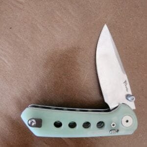 Reate PX-LT in Jade G10 and Stone Washed Nitro-V (used)