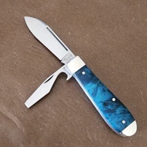 TSA Knives Exclusive Old Man Jack Caplifter w/ Spear Blade Blue Box Elder 1 of 10 by Daniels 07/2025 knives for sale
