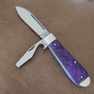 TSA Knives Exclusive Old Man Jack Caplifter w/ Spear Blade Purple Box Elder 1 of 10 by Daniels 07/2025 knives for sale