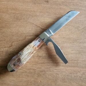 TSA Knives Exclusive Old Man Jack Caplifter w/ Sheepsfoot Brown Sugar Giraffe Bone (1 of 3) by Daniels 07/2024 knives for sale