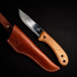 BSH2 Glacier - Carbon Steel
 Bushcraft Knife Walnut Handle with Leather Sheath knives for sale