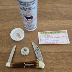 Great Eastern Cutlery #380225 Burnt Orange Sawcut Bone PROTOTYPE