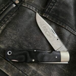 Queen Cutlery EDC ATS-34 Q-TAC Black Micarta Lockback USED