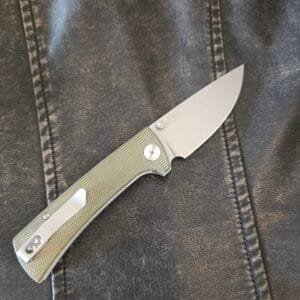 Eikonic RCK9 101SSGN Plain Edge Olive Micarta 766429249375