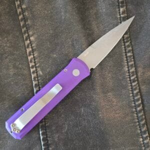 Protech Godson Bead Blasted Blade, Plain Edge 720 Purple (gently used)