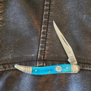 Rough Rider Small Toothpick in Blue Smooth Bone