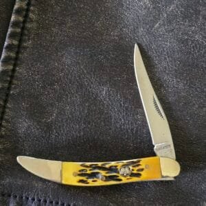 Frost Cutlery Small Toothpick in Yellow Jigged Bone