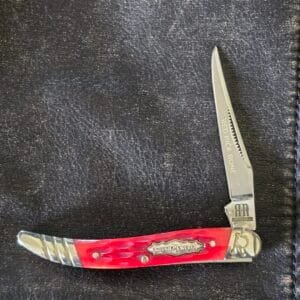Frost Cutlery Small Toothpick in Red Jigged Bone
