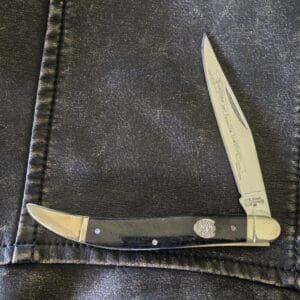 Frost Cutlery Large Toothpick in Black Smooth Bone