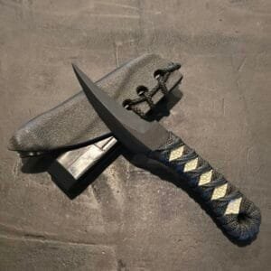 Revenant Corps G10 Great Tailed Grackle with Sheath and White Stingray Accents Black on Black.