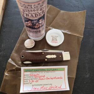 Great Eastern Cutlery #421125 LB Brown Burlap Micarta PROTOTYPE