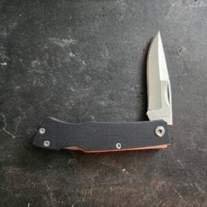 Rough Rider Knife RR2178 Lockback Black G10 Handles Clip Point Blade